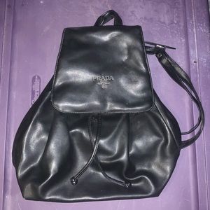 Black Prada Back Pack Purse
